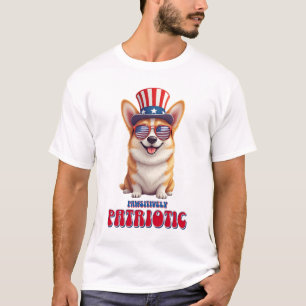 Patriotic Corgi - Pawsitively Patriotic T-Shirt
