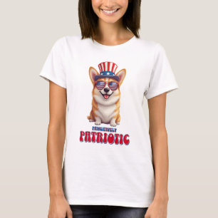 Patriotic Corgi - Pawsitively Patriotic T-Shirt