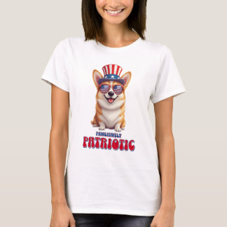 Patriotic Corgi - Pawsitively Patriotic  T-Shirt