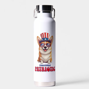 Patriotic Corgi - Pawsitively Patriotic  Water Bottle