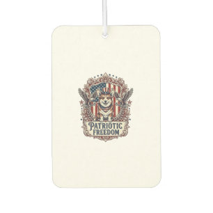 Patriotic Corgi Vector Graphic Tee_1 Car Air Freshener