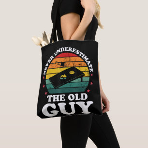 Patriotic Cornhole USA Flag Player  Tote Bag