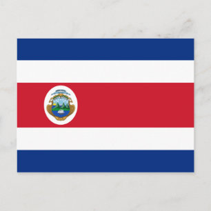 Patriotic Costa Rica Flag Postcard