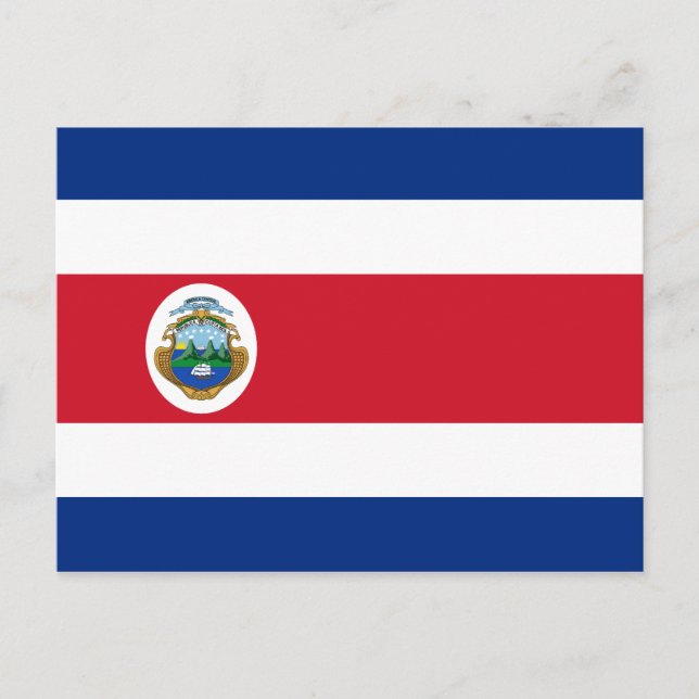 Patriotic Costa Rica Flag Postcard (Front)