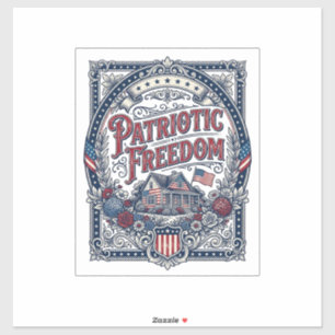 Patriotic Cottage Garden Vector Graphic Tee
