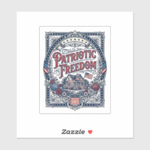 Patriotic Cottage Garden Vector Graphic Tee