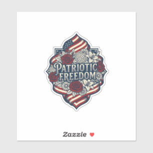Patriotic Cottage Garden Vector Graphic Tee_1