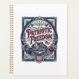 Patriotic Cottage Garden Vector Graphic Tee Planner
