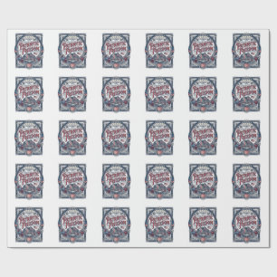Patriotic Cottage Garden Vector Graphic Tee Wrapping Paper