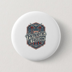 Patriotic Country Gospel Vector Graphic Tee 6 Cm Round Badge