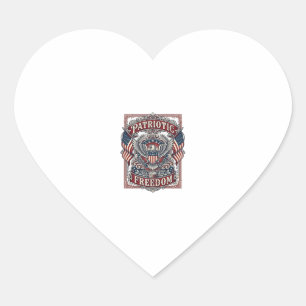Patriotic County Parade Vector Graphic Tee_1 Heart Sticker