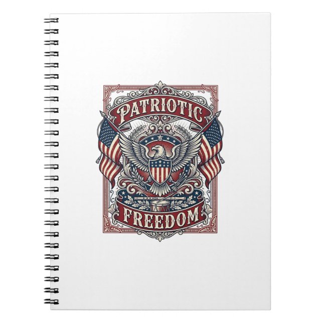 Patriotic County Parade Vector Graphic Tee_1 Notebook (Front)