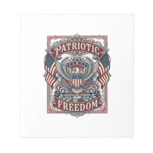 Patriotic County Parade Vector Graphic Tee_1 Notepad