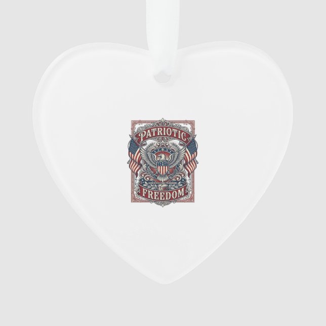 Patriotic County Parade Vector Graphic Tee_1 Ornament (Front)