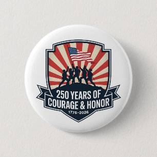 Patriotic Courage Honor Anniversary American 6 Cm Round Badge