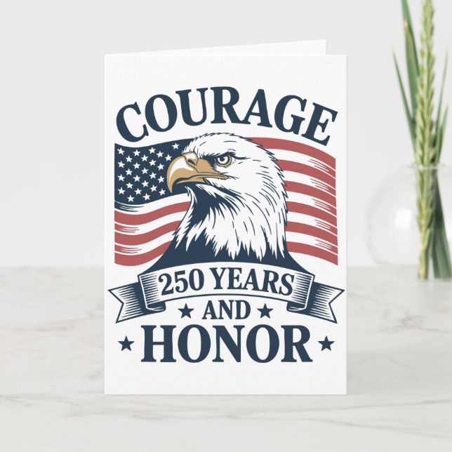 Patriotic Courage Honour Legacy USA Theme Card (Front)