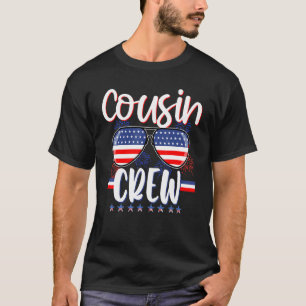 Patriotic Cousin Crew 4th July American Flag Firew T-Shirt