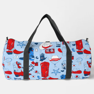 patriotic cowboy wiccan cowgirl western duffle bag