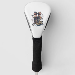 Patriotic Cowgirl Boots and Bow Western Shirt Desi Golf Head Cover