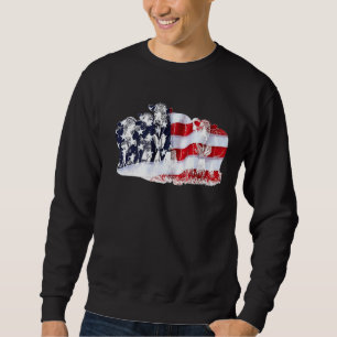 Patriotic Cows Heifers American Flag With Cow Anim Sweatshirt