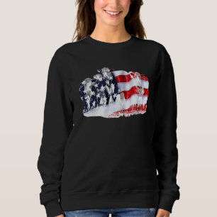 Patriotic Cows Heifers American Flag With Cow Anim Sweatshirt