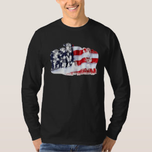 Patriotic Cows Heifers American Flag With Cow Anim T-Shirt