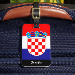 Patriotic Croatia Luggage Tags, Croatian Flag Tag