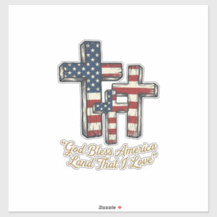 Patriotic Cross God Bless America Shirt Design_1