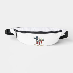 Patriotic Cross God Bless America Shirt Design_1 Bum Bags