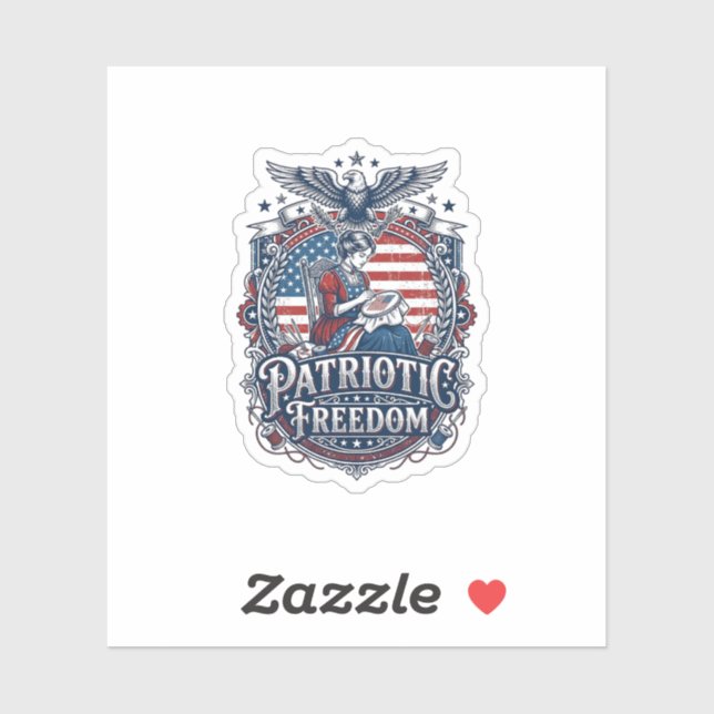 Patriotic Cross Stitcher Vector Graphic Tee_1 (Sheet)