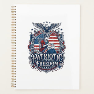 Patriotic Cross Stitcher Vector Graphic Tee_1 Planner
