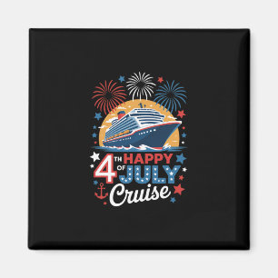 Patriotic Cruise Trip Independence Day 4th Of July Magnet