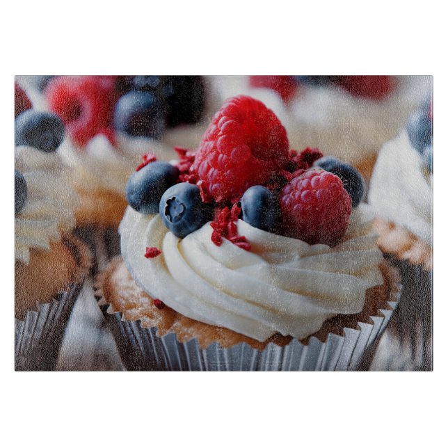 Patriotic Cupcake Cutting Board (Front)