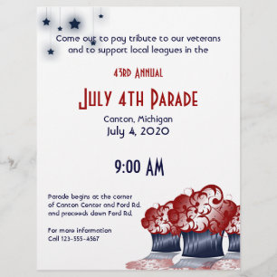 Patriotic Cupcake Party Flyer