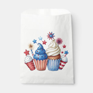 Patriotic cupcakes favour bag