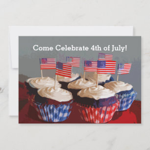 Patriotic Cupcakes Invitation