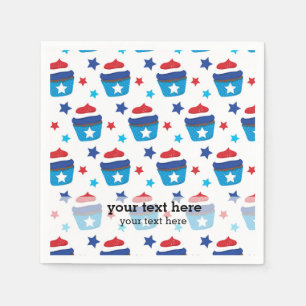 Patriotic Cupcakes Napkin