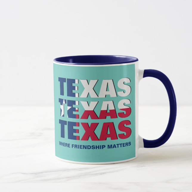 Patriotic Custom TEXAS FLAG Mug (Right)
