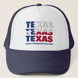 Patriotic Custom TEXAS FLAG Trucker Hat