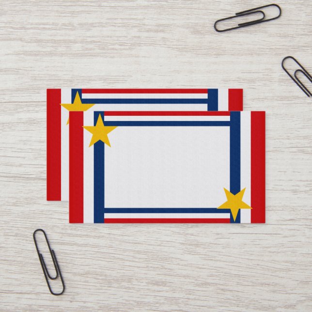 Patriotic Customisable Business Cards (Front/Back In Situ)