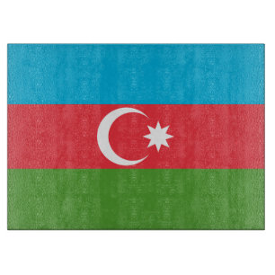 Patriotic cutting board with Flag of Azerbaijan