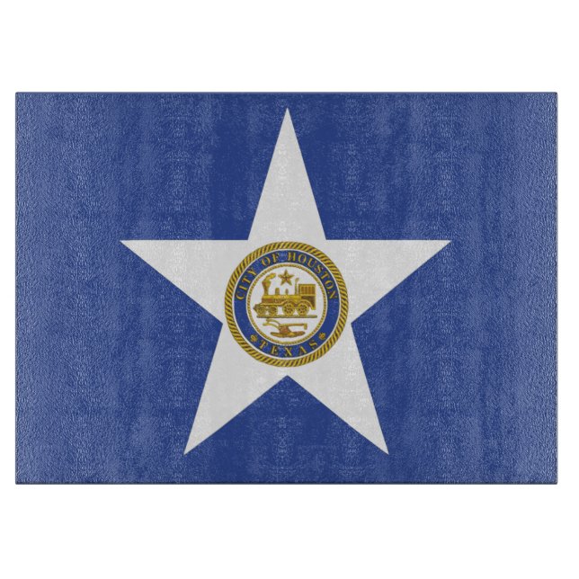 Patriotic cutting board with Flag of Houston (Front)
