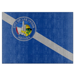 Patriotic cutting board with Flag of Las Vegas