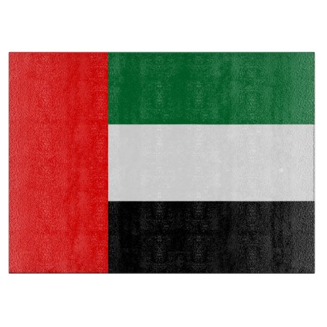 Patriotic cutting board with Flag of UAE (Front)