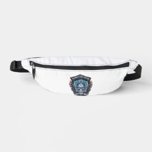 Patriotic Cyber Liberty Skull Cyberpunk Future Fre Bum Bags