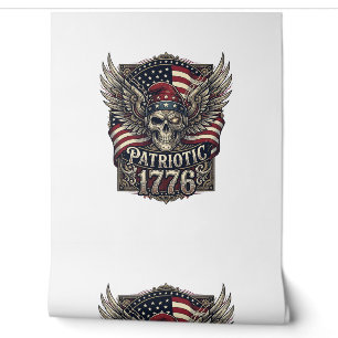Patriotic Cyber Liberty Skull Cyberpunk Future Fre Wallpaper
