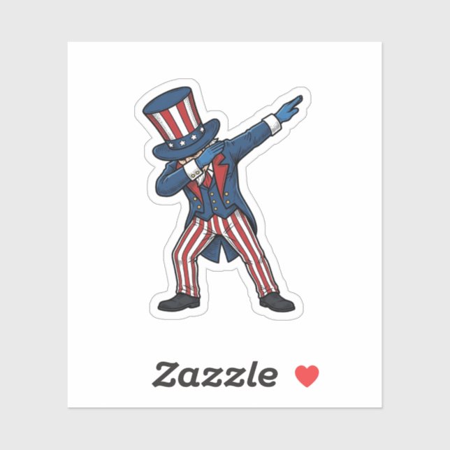 Patriotic Dabbing Character Vintage Vector Design_ (Sheet)