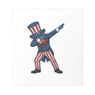 Patriotic Dabbing Character Vintage Vector Design_ Notepad