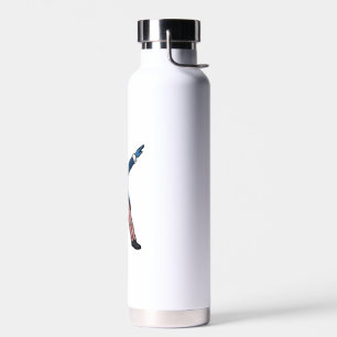 Patriotic Dabbing Character Vintage Vector Design_ Water Bottle