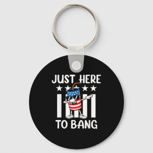 Patriotic dabbing firecracker usa for july fourth  key ring